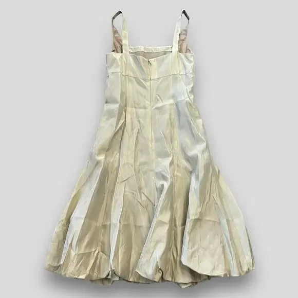 VERA WANG MAIDS SATIN COCKTAIL FORMAL DRESS CHAMPAGNE IVORY MEDIUM 6 - Picture 2 of 10
